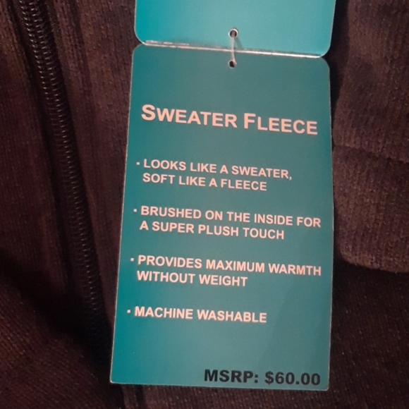 Womens Sweater Fleece Jacket - Picture 5 of 7